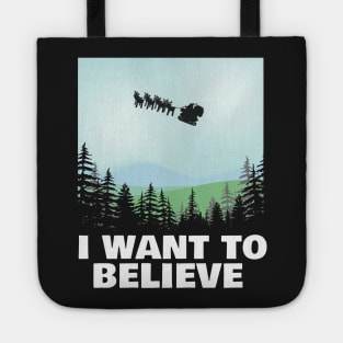 X-Files Christmas Mash-Up - I Want To Believe Tote