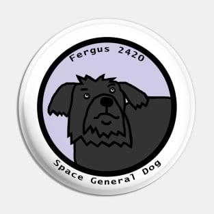 Portrait of Space General Fergus the Dog Pin