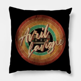 Avril Lavigne Vintage Circle Art Pillow