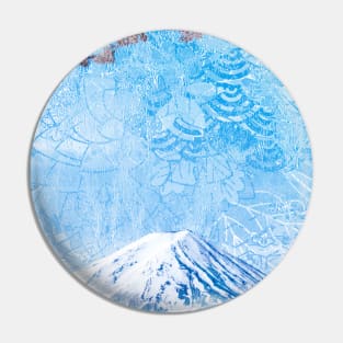 Japan Mount Fuji Cherry Blossom Sakura Collage Art 63 Pin