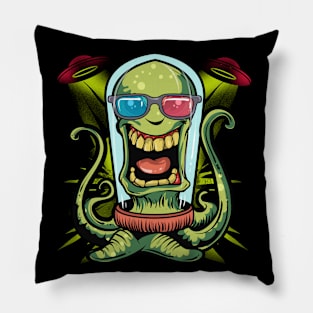 Alien UFOs Science Fiction Sci-Fi Pillow