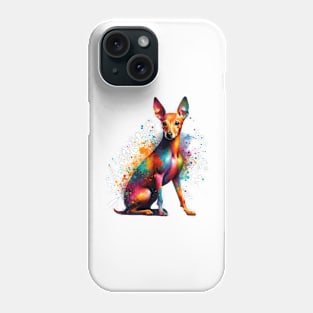 Vibrant Cirneco dell'Etna in Colorful Splash Art Phone Case