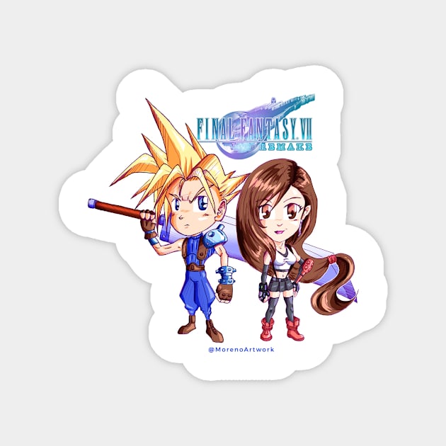 Cloud Loves Tifa ファイナルファンタジーＶＩＩ Magnet by MorenoArtwork