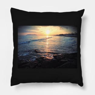 Sea and Waves in Dawn of Terracina Pillow