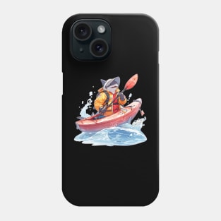 Cautious Kayaker Anime Shark Phone Case