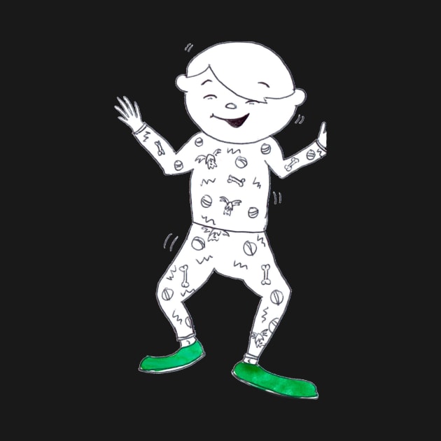 Cute Boy Dancing in Pajamas by 1Redbublppasswo