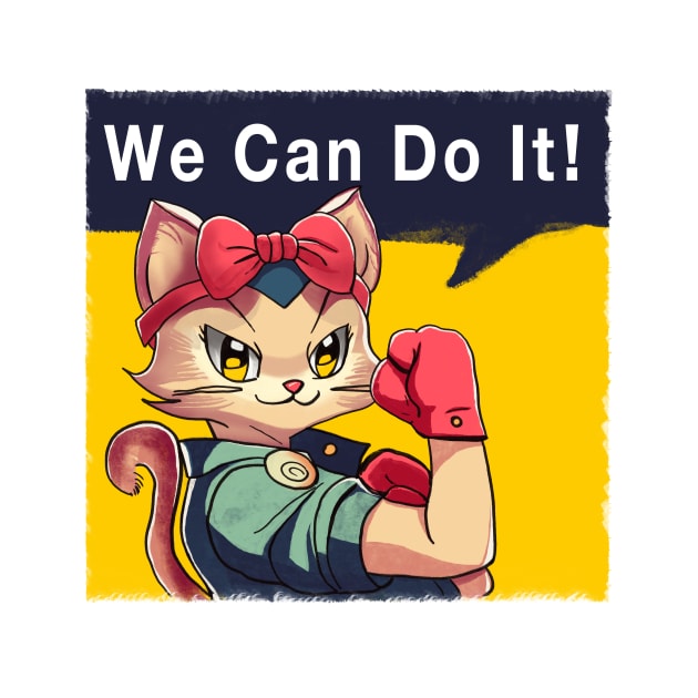 Rosie The Riveter - Cat by CreativeSage