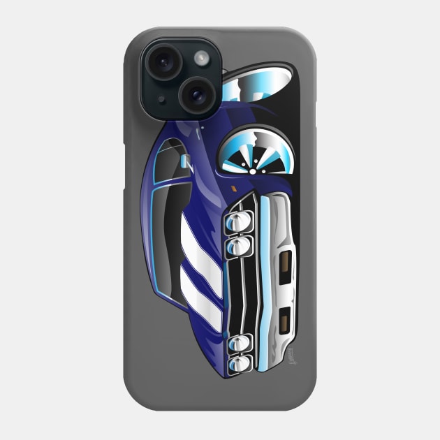 Classic American Muscle Car Cartoon Phone Case by hobrath