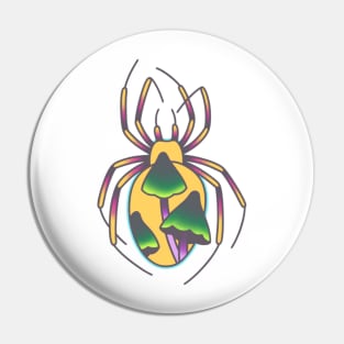 Mushroom Spider Pin