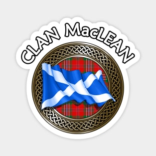 Clan MacLean Crest & Tartan Knot Magnet