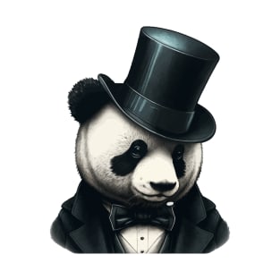 Panda wearing Top Hat T-Shirt