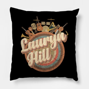 Music Tour Vintage Retro // Lauryn Noelle Hill Pillow