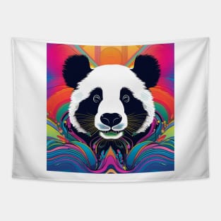 Psychedelic Art Panda Face Tapestry