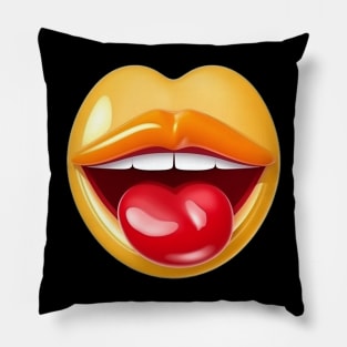Tongue Out Emoji Sticker - Express Yourself with this Playful Emoticon Pillow