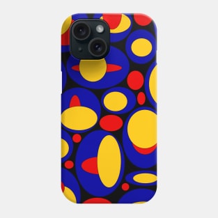 colored circles in a dark background Phone Case