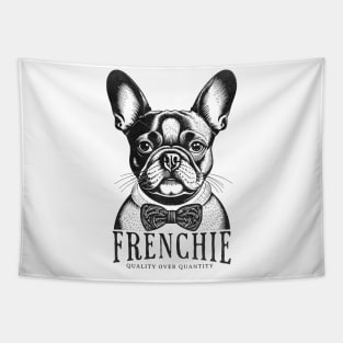 Frenchie Dog Vintage illustration Textured French Bulldog Retro Art Tapestry