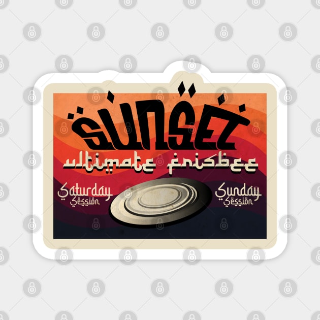 Sunset Ultimate Frisbee Magnet by CTShirts