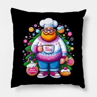 Chef Around The Christmas Tree Pillow