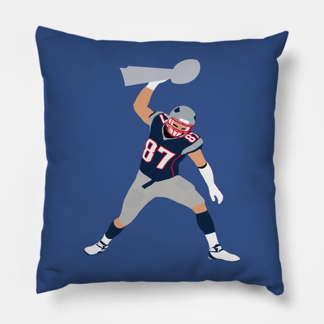 Gronk Spike Lombardi Trophy Pillow by xRatTrapTeesx