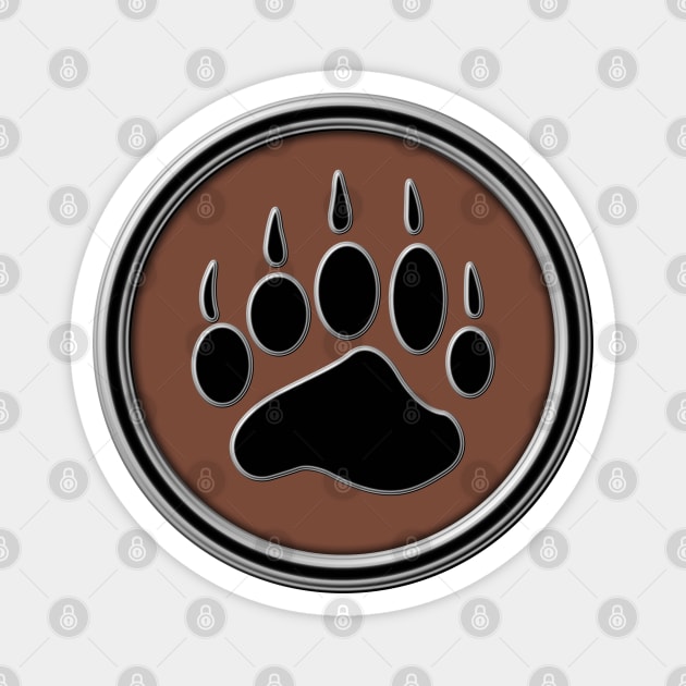 bear paw print Magnet by DrewskiDesignz