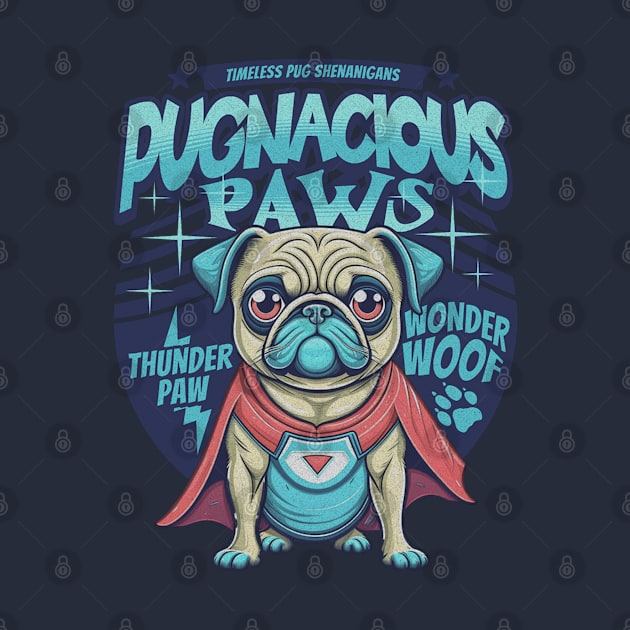 Pugnacious Paws Graphic T-Shirt for Dog Lovers by Dark Planet Tees