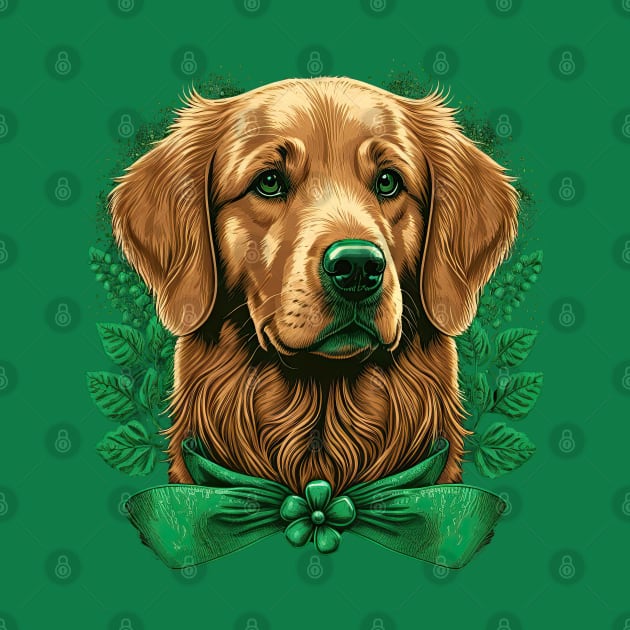 Golden Retriever St. Patrick's Day by JayD World