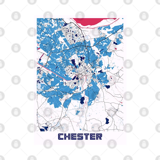 Chester - United Kingdom MilkTea City Map by tienstencil