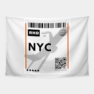 New York Ticket Design Tapestry