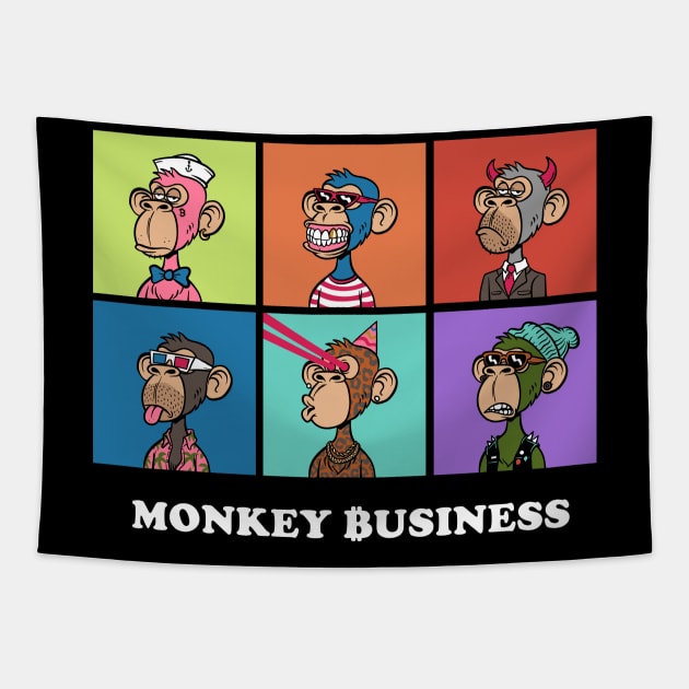 Monkey Business Tapestry by Talehoow