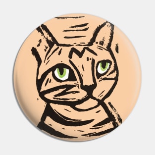 Stripey Cat Pin