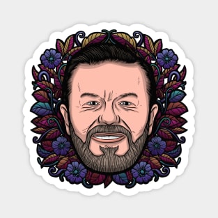 Ricky Gervais (Flowered) Magnet