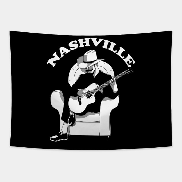 Nashville Tennessee Country Music City Cowboy Tapestry by Noseking