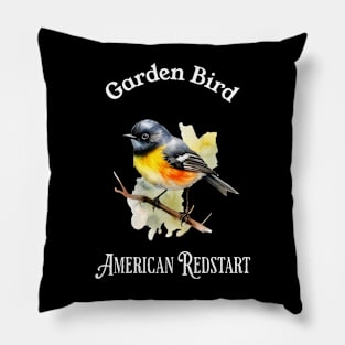 Garden Bird American RedStart Pillow