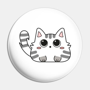 Cute white and grey kitten Pin