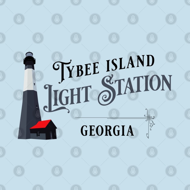 Tybee Island Light Station Georgia Vintage Style by TGKelly