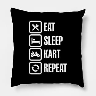 Eat sleep kart karting go-karts repeat Pillow