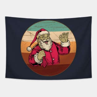 Retro Santa Claus Tapestry