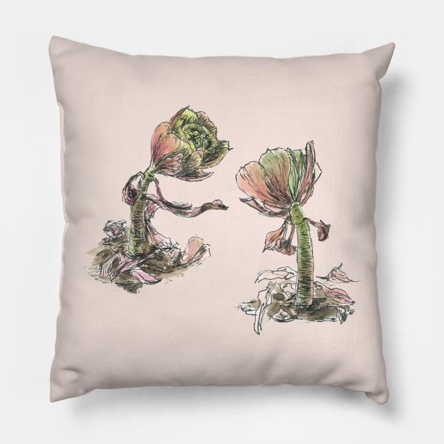 Cute Succulent Cactus Plant Pillow by VeraAlmeida