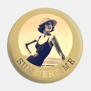 Woman in summertime Pin