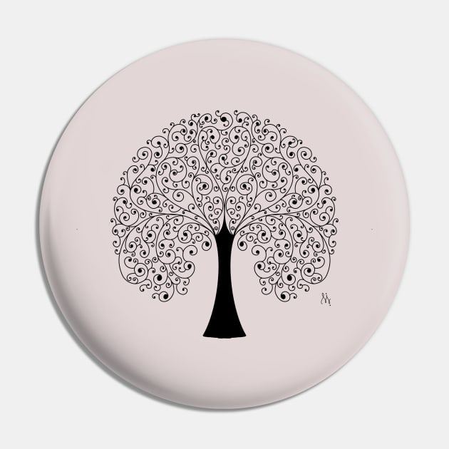 Tree Pattern Pin by Shweta.Designs