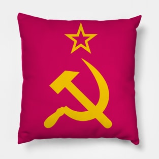 Soviet Symbols Star, Hammer And Sickle Pillow