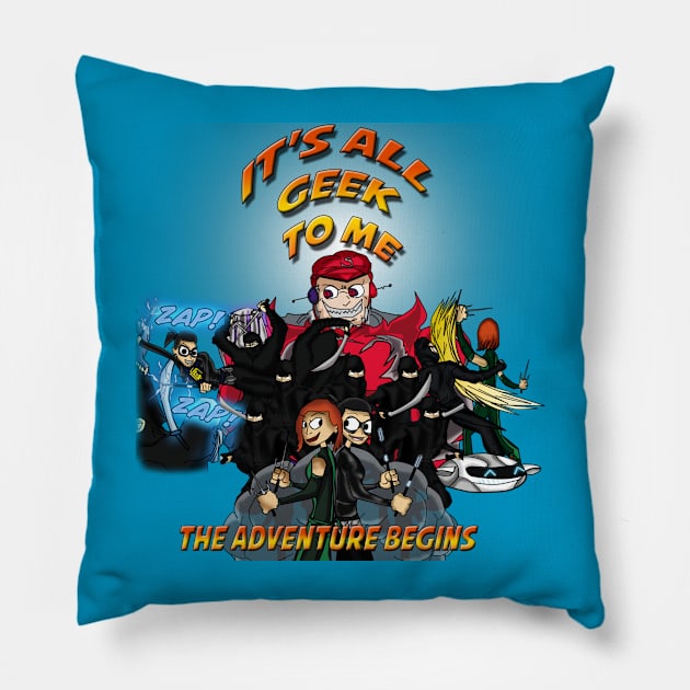 It's All Geek To Me - Comic Pillow by jimmygatti