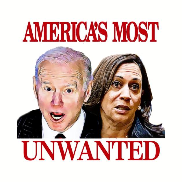 Biden Harris America's Most Unwanted by Lorri's Custom Art