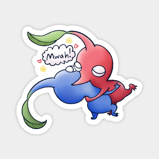 Sweet Pikmin Kiss Magnet by Autisticvampireclub 