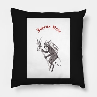 Krampus + "Joyeux Yule" Pillow