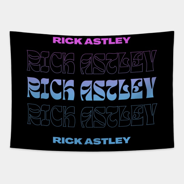 Rick Astley // Typography Fan Art Design Tapestry by bambangbuta