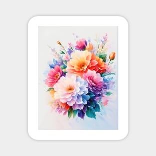 More Flowers In Watercolor Style - AI Art Magnet