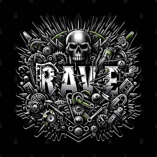 Rave | Rave Party | Futur Rave #A2 T-Shirt by AstroPunkz