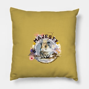 Majesty hamster - cute part-time job logo Pillow