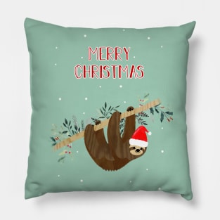 Cute xmas sloth Pillow